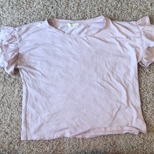 Light pink cropped shirt